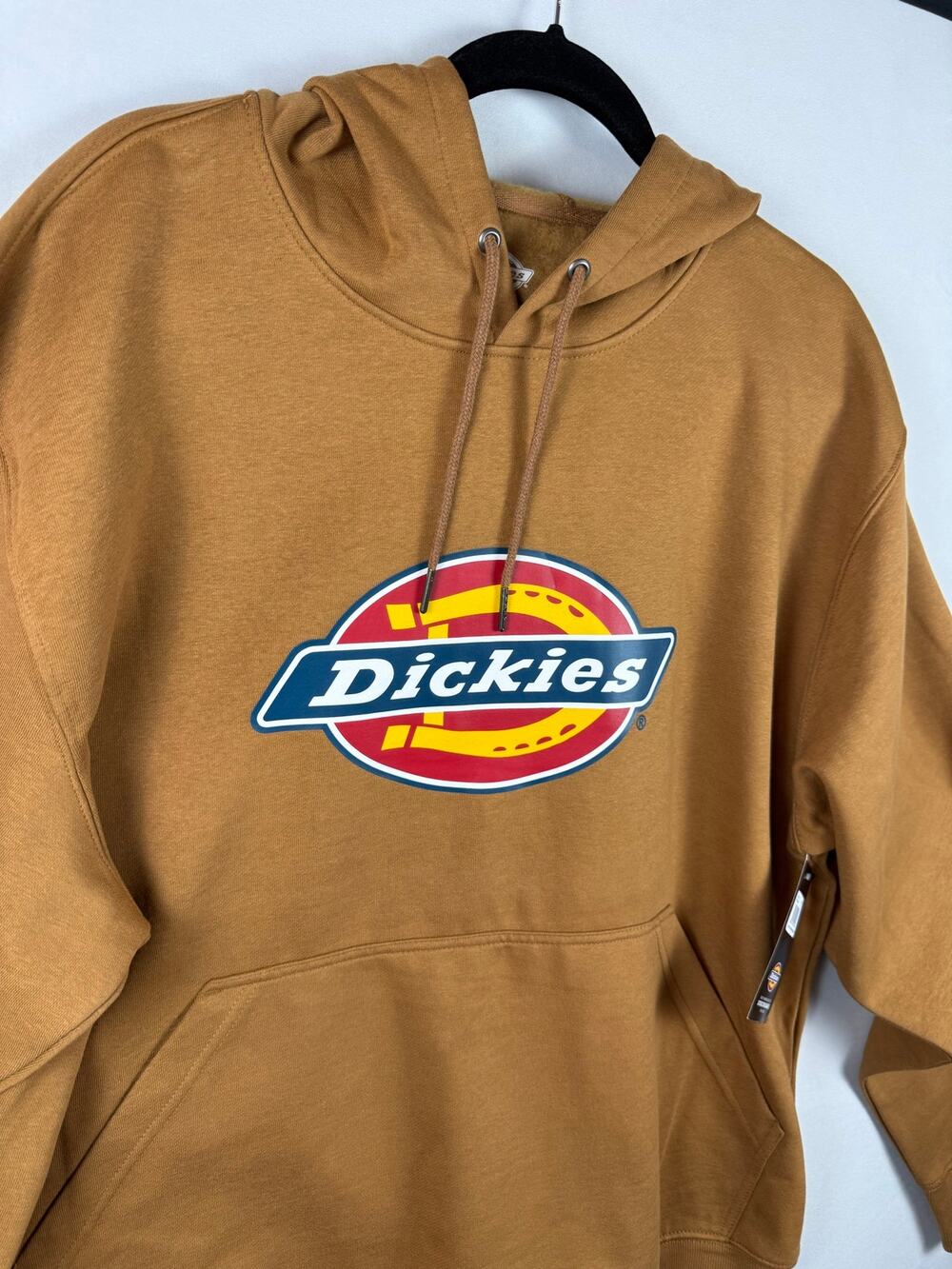 Dickies Horseshoe Logo Hoodie Mens XL Brown Pullover Sweatshirt Workwear NWT